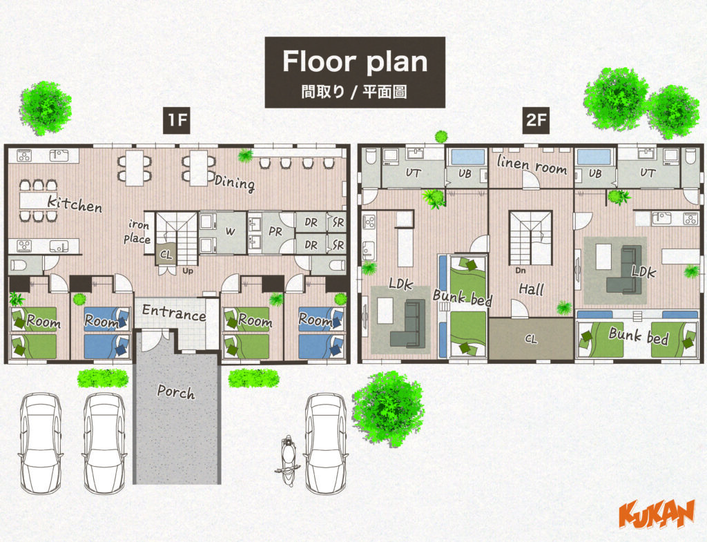 1,300㎡ 超大土地：實現「雙棟建築」的寬敞感與高收益性。