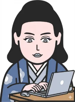 パソコンで作業をしている女性のイラスト